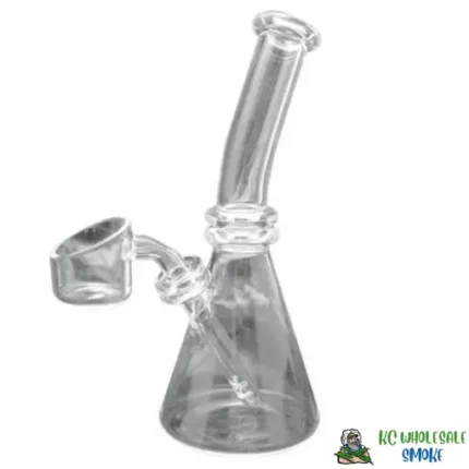 All Quartz 4" 4mm Banger Beaker Bubbler