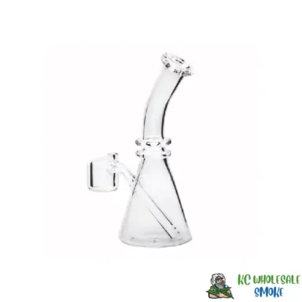 All Quartz 4" 4mm Banger Beaker Bubbler