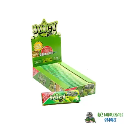 1 1/4" Size Rolling Paper Green Apple Flavor