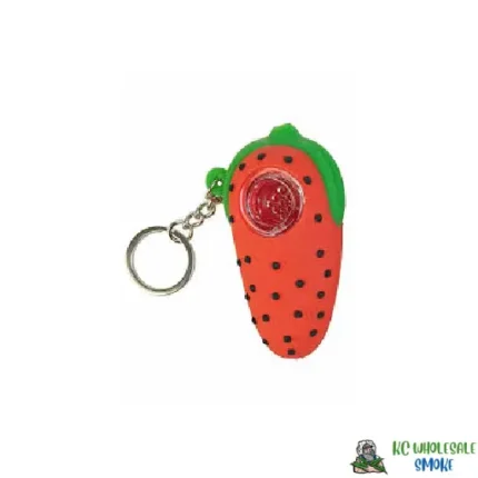 3" Silicone Strawberry Hand Pipe