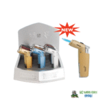 45 deg Torch Satin Finish Asst Color Hold Button See-thru 3.75"