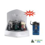 Deluxe 2 Torch Push to Lite Cigar Punch 3.25”